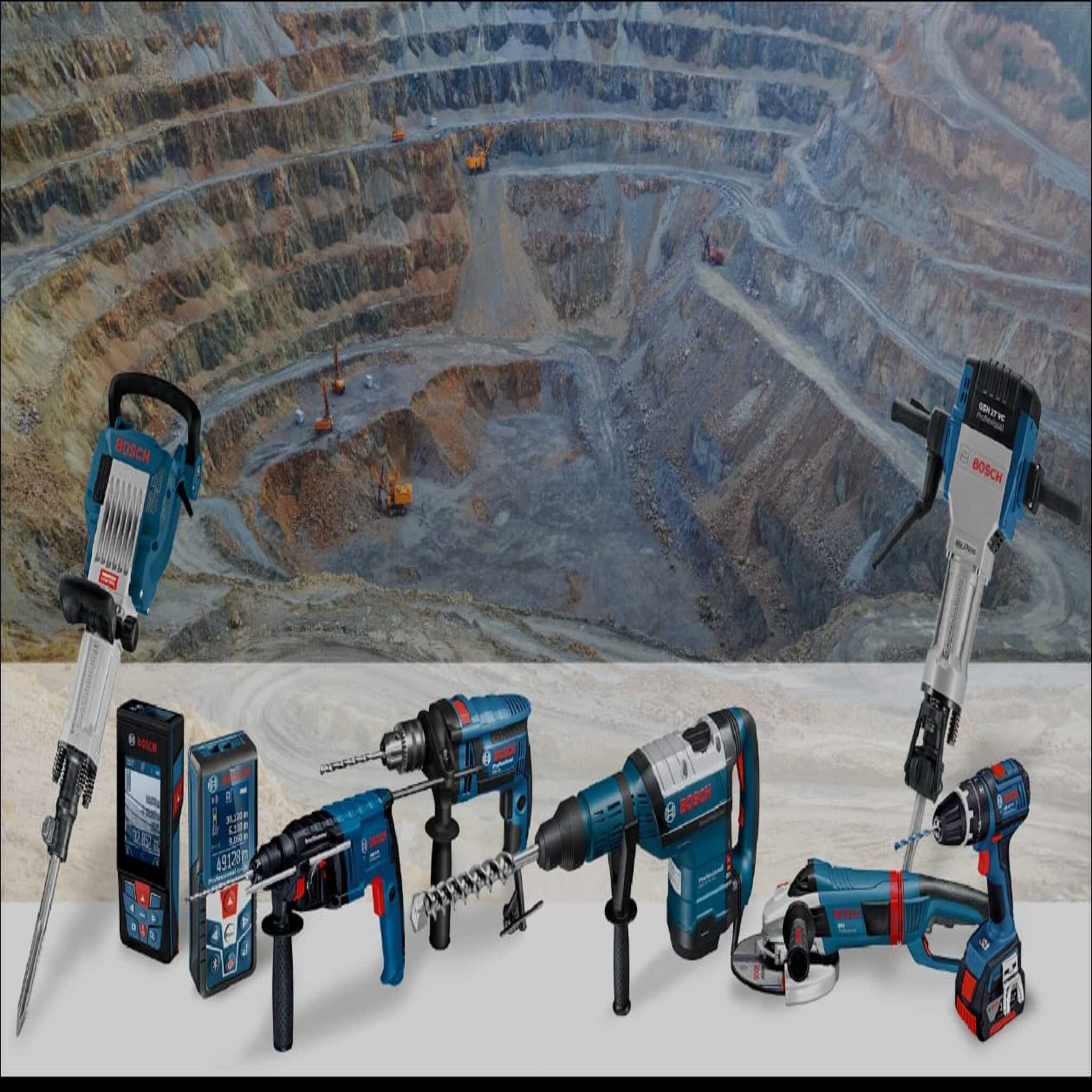 Herramientas de perforación y demolición para trabajos en minería ofrecidas por DMS Mining.
